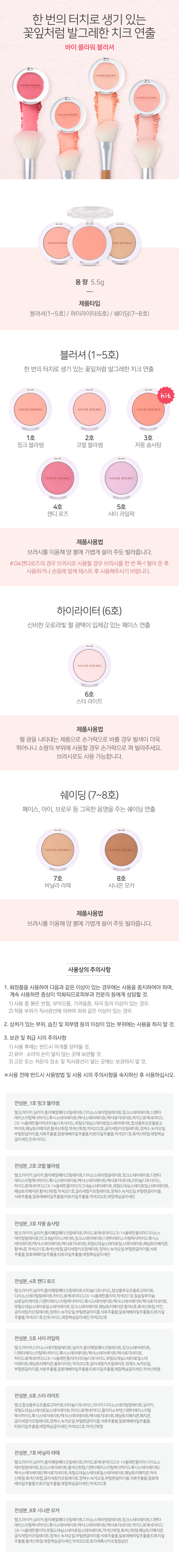 네이처리퍼블릭 바이 플라워 블러셔 4호 캔디 로즈
